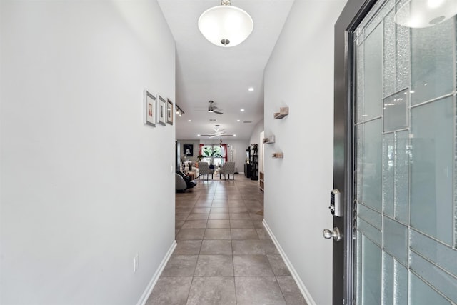 1337 Nochaway Dr, Saint Augustine, FL 32092 - hall with baseboards and recessed lighting