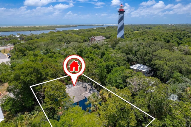 26 Ponce De Leon Ave, Saint Augustine, FL 32080 - view of property location with a heavily wooded area and property boundaries highlighted