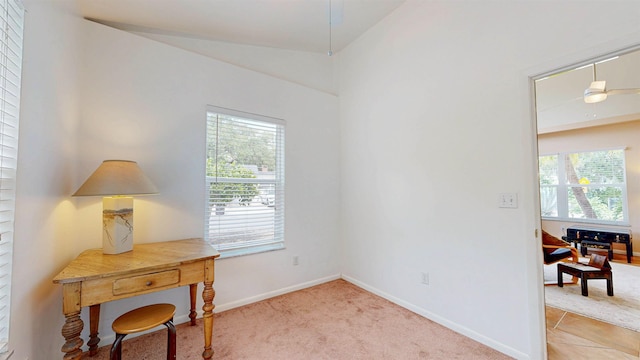 23 Fancher Ct, Saint Augustine, FL 32080 - office area with plenty of natural light, light carpet, and baseboards