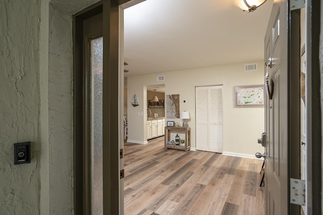 entrance foyer featuring light hardwood / wood-style flooring