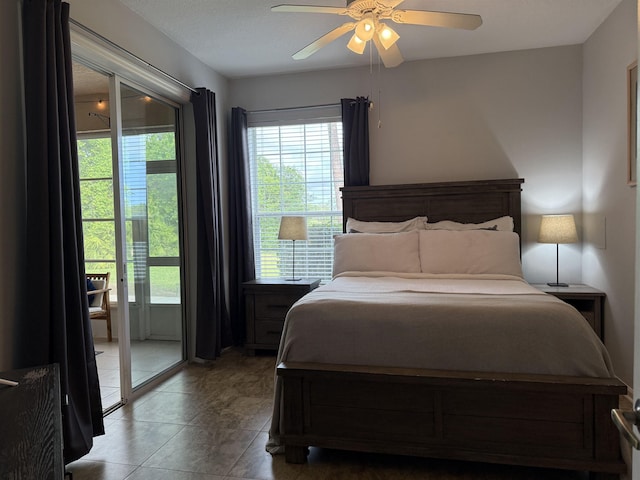1804 Prestwick Pl Unit 1804, Saint Augustine, FL 32086 - bedroom featuring access to outside, ceiling fan, and multiple windows