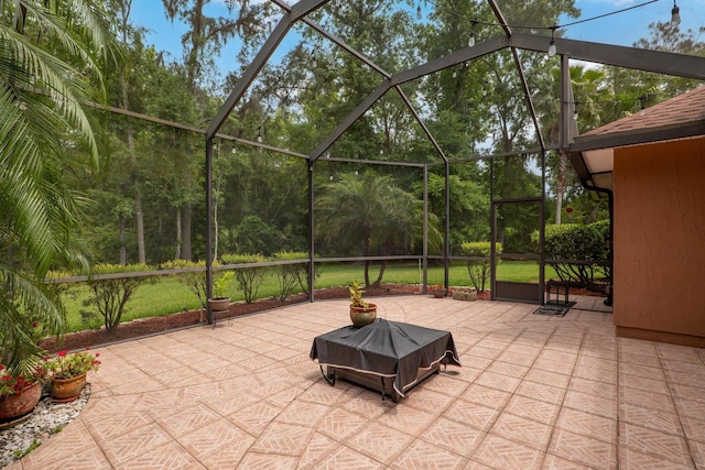 1300 Paradise Pond Rd, Saint Augustine, FL 32092 - view of patio / terrace featuring a lanai