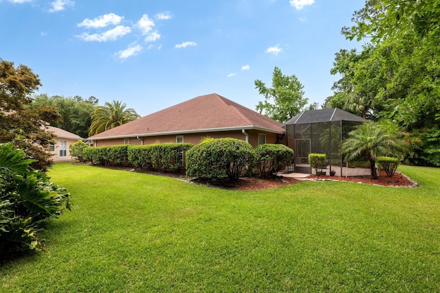 1300 Paradise Pond Rd, Saint Augustine, FL 32092 - view of green lawn with a lanai