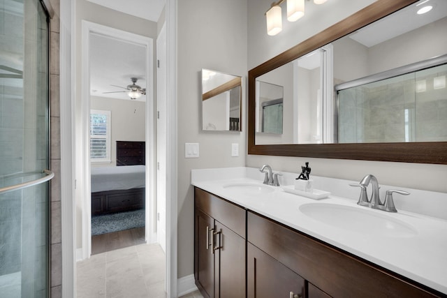 200 Manuel Ct, Saint Augustine, FL 32095 - ensuite bathroom featuring a sink, ensuite bathroom, and a tile shower