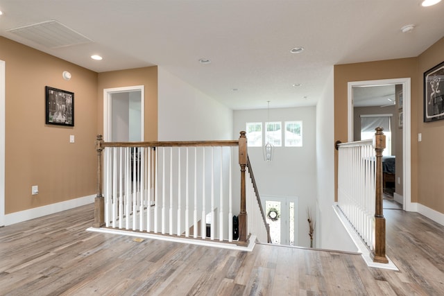 hallway featuring light hardwood / wood-style floors