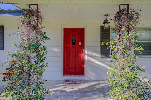 view of doorway to property