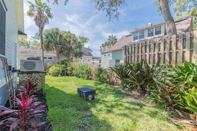 view of yard featuring ac unit