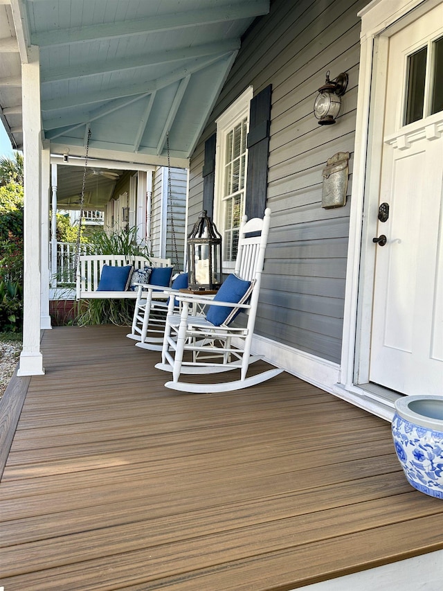 view of wooden deck