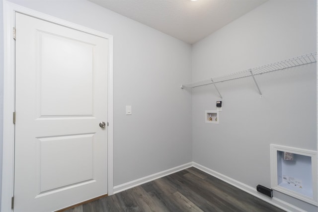 10690 Carpenter Ave, Hastings, FL 32145 - laundry area with hookup for an electric dryer, dark wood-style floors, and washer hookup