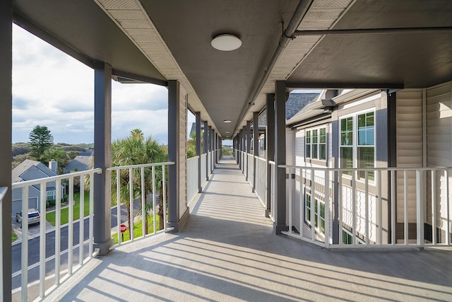 view of patio with a balcony