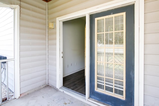 view of doorway to property