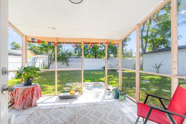 view of sunroom