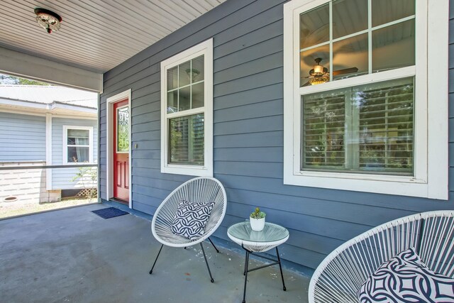 view of patio with a porch