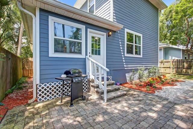 exterior space featuring grilling area