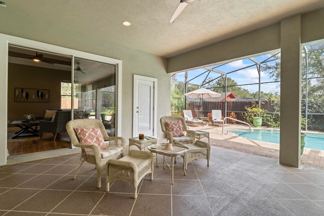 view of sunroom