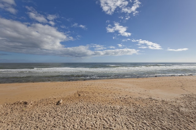 view of water feature featuring a view of the beach