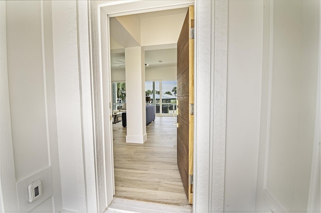 interior space with light wood-type flooring