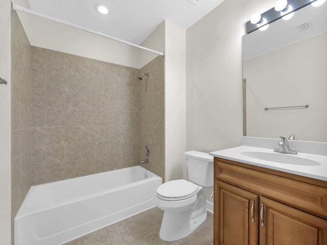 150 Pantano Cay Blvd Unit 2303, Saint Augustine, FL 32080 - full bathroom featuring toilet, tile patterned flooring, vanity, and shower / washtub combination