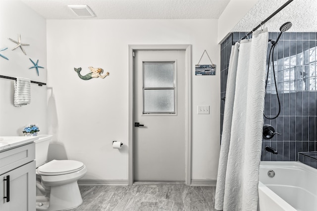 5 Ellington Dr, Palm Coast, FL 32164 - bathroom with toilet, a healthy amount of sunlight, vanity, and shower / bathtub combination with curtain