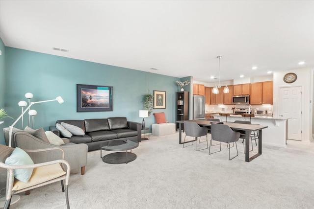 view of carpeted living room