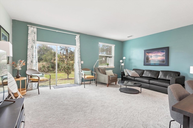 view of carpeted living room