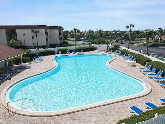 view of pool with a patio area