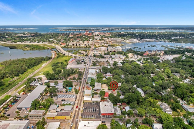 8 Davis St, Saint Augustine, FL 32084 - aerial overview of property's location with a nearby body of water