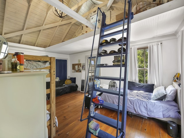 8 Davis St, Saint Augustine, FL 32084 - bedroom with hardwood / wood-style floors and wood ceiling