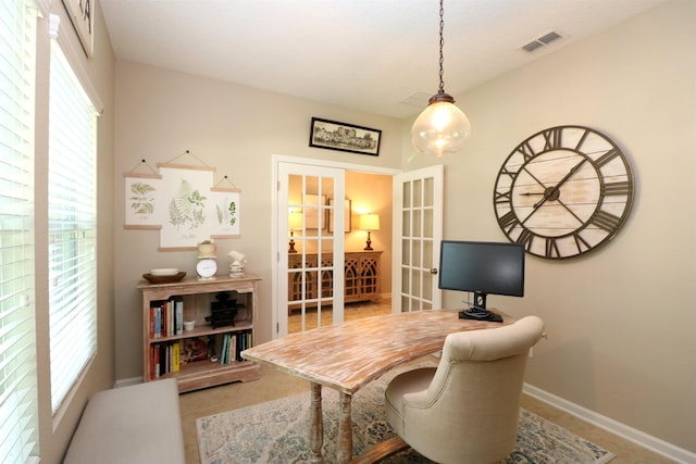 326 Gianna Way, Saint Augustine, FL 32086 - office space with french doors and tile patterned flooring