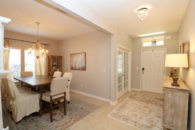 326 Gianna Way, Saint Augustine, FL 32086 - dining room featuring a chandelier and baseboards
