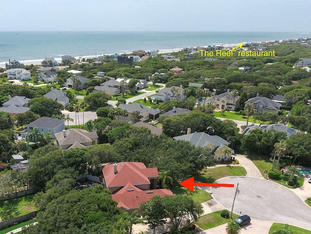 304 1st St, Saint Augustine, FL 32084 - aerial perspective of suburban area with a nearby body of water