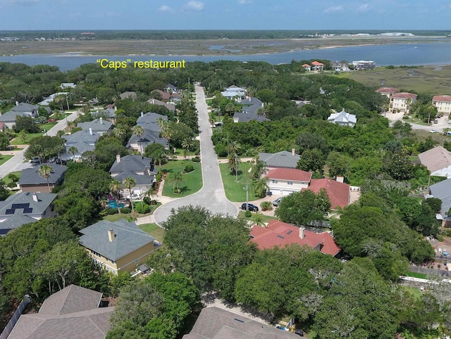 304 1st St, Saint Augustine, FL 32084 - aerial view of property's location featuring a large body of water and nearby suburban area