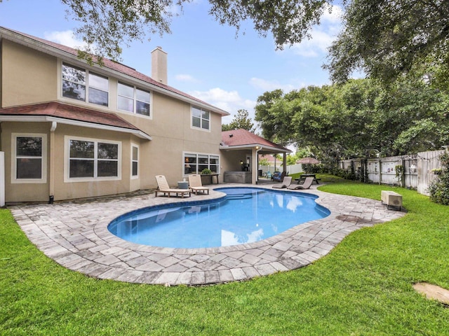 304 1st St, Saint Augustine, FL 32084 - view of pool featuring a patio area and a fenced backyard