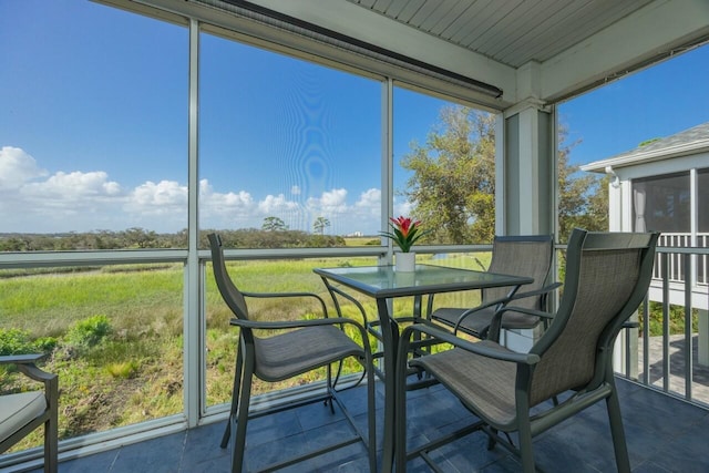 sunroom featuring a wealth of natural light