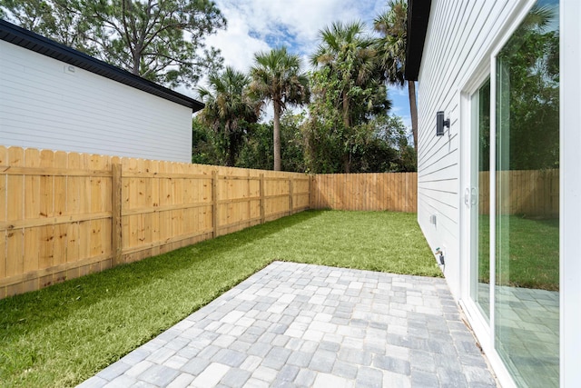 view of yard with a patio