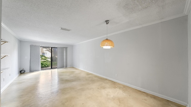 5811 Atlantic Blvd Unit 57, Jacksonville, FL 32207 - unfurnished room featuring a textured ceiling, ornamental molding, and concrete floors