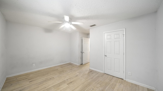5811 Atlantic Blvd Unit 57, Jacksonville, FL 32207 - unfurnished bedroom featuring light wood-style floors, a textured ceiling, and ceiling fan
