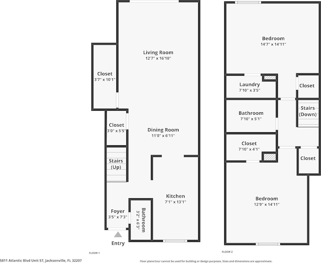 5811 Atlantic Blvd Unit 57, Jacksonville, FL 32207 - view of property floor plan