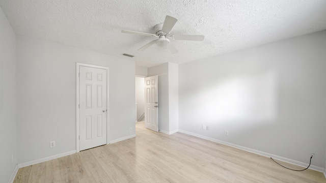 5811 Atlantic Blvd Unit 57, Jacksonville, FL 32207 - unfurnished bedroom with light wood-type flooring, a textured ceiling, and a ceiling fan