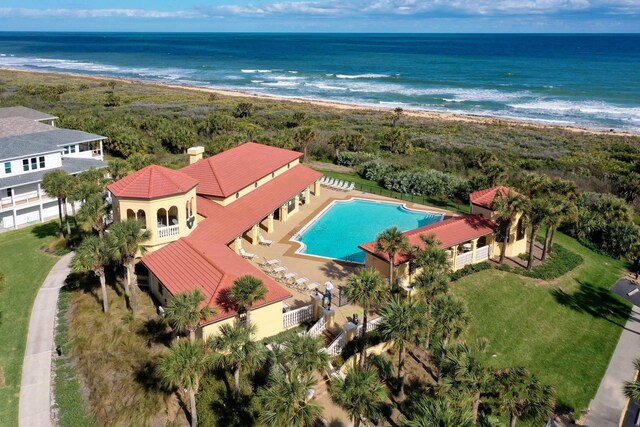 19 San Rafael Ct, Palm Coast, FL 32137 - bird's eye view of expansive coastline and a pool area