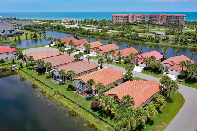 19 San Rafael Ct, Palm Coast, FL 32137 - aerial view of residential area featuring a large body of water