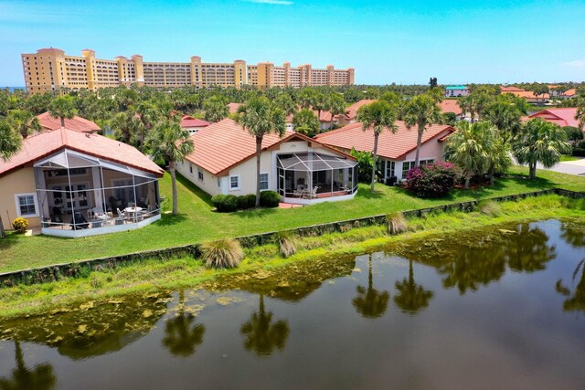 19 San Rafael Ct, Palm Coast, FL 32137 - view from above of property featuring a nearby body of water