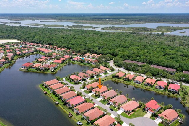 19 San Rafael Ct, Palm Coast, FL 32137 - aerial view of property and surrounding area featuring nearby suburban area and a large body of water