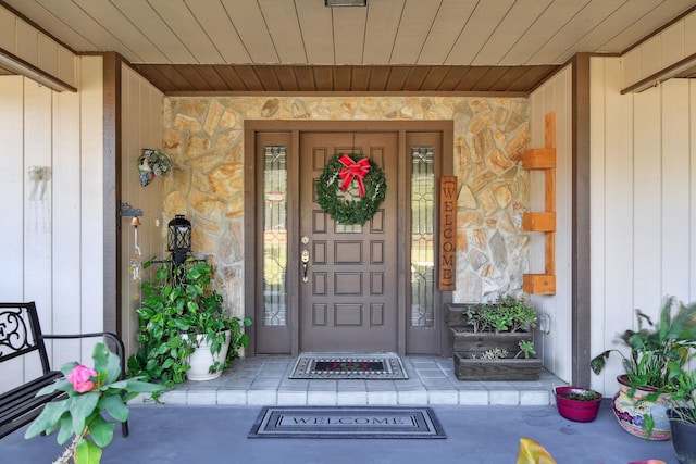 view of doorway to property