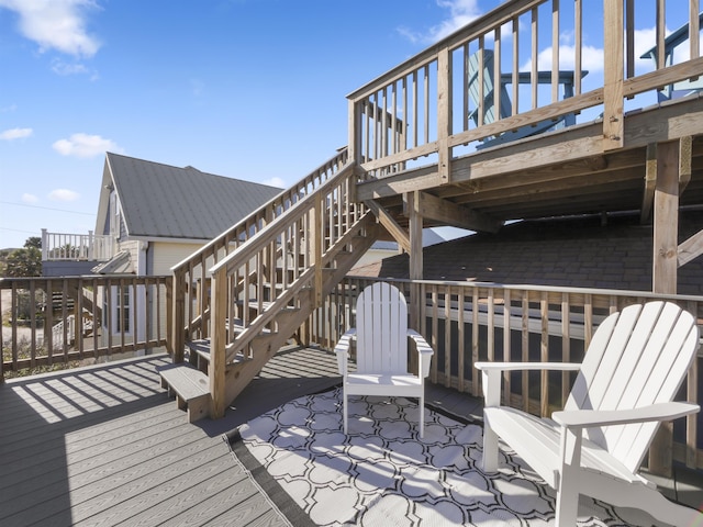 deck with stairs