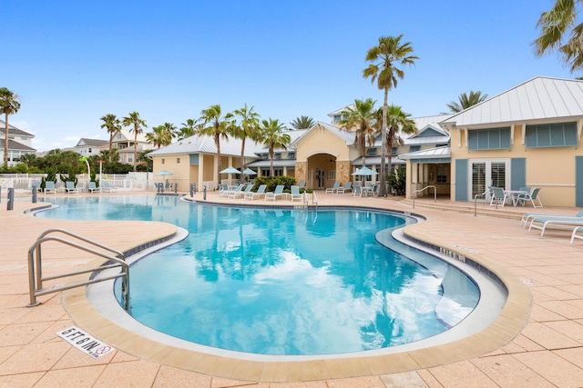 view of pool featuring a patio area