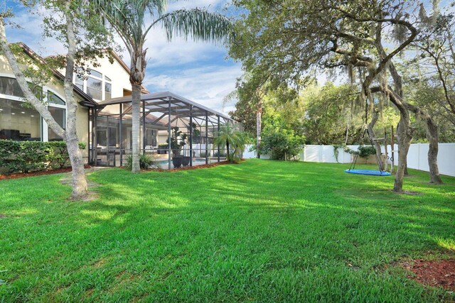 545 Sebastian Sq, Saint Augustine, FL 32095 - view of yard with a lanai