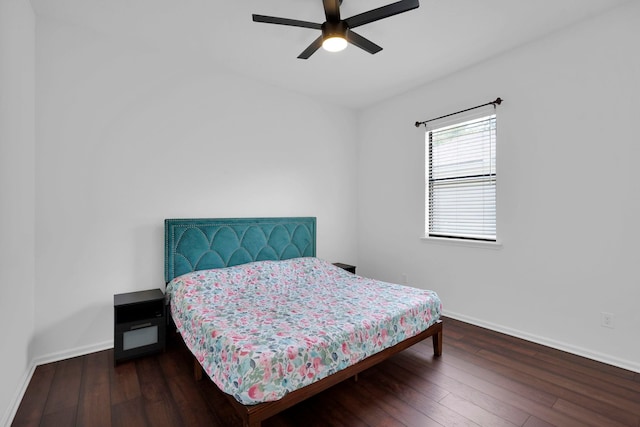 545 Sebastian Sq, Saint Augustine, FL 32095 - bedroom with hardwood / wood-style flooring, baseboards, and ceiling fan