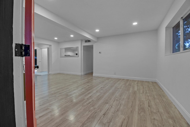235 N Whitney St, Saint Augustine, FL 32084 - unfurnished room with light wood-style floors and recessed lighting