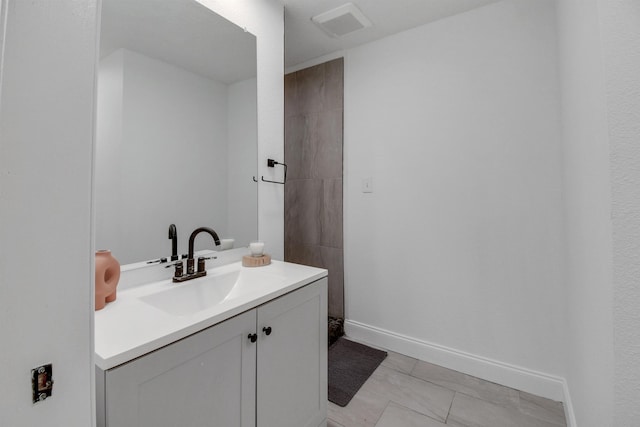 235 N Whitney St, Saint Augustine, FL 32084 - full bathroom with vanity and marble finish floors